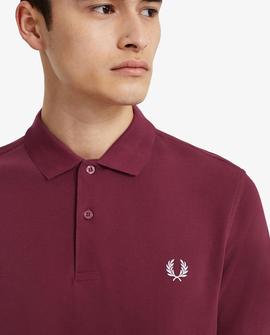 Polo Fred Perry icónico Básico Granate Para Hombre