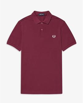 Polo Fred Perry icónico Básico Granate Para Hombre