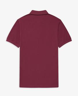 Polo Fred Perry icónico Básico Granate Para Hombre