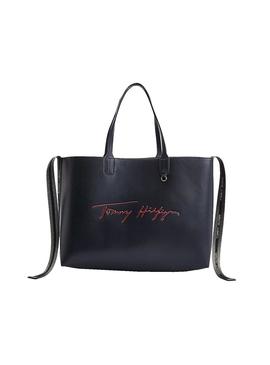 Bolso Tommy Hilfiger Iconic Tote Marino Para Mujer