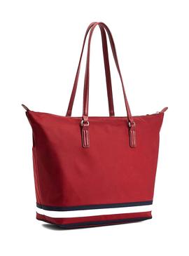 Bolso Tommy Hilfiger Poppy Tote Corp Rojo Mujer