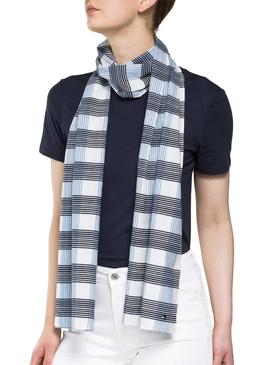 Foulard Tommy Jeans Check Blanco Para Mujer