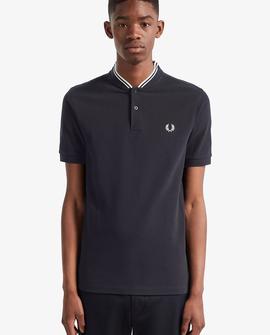 Polo Fred Perry Tipo Bómber Azul Para Hombre