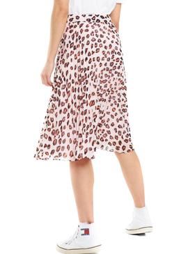 Falda Tommy Jeans Leopard Rosa Mujer