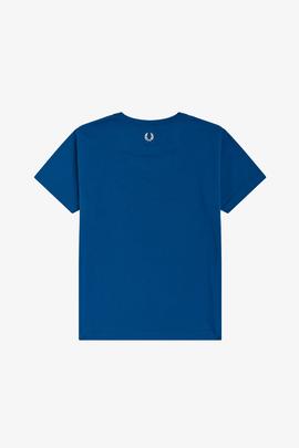 Camiseta Fred Perry Sportswear Azul Para Niño