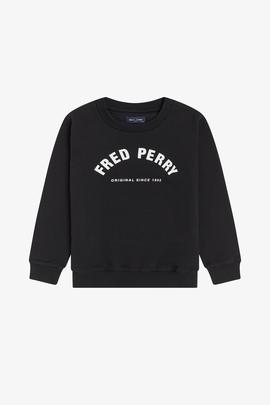 Sudadera Fred Perry Sportswear Negro Para Niño