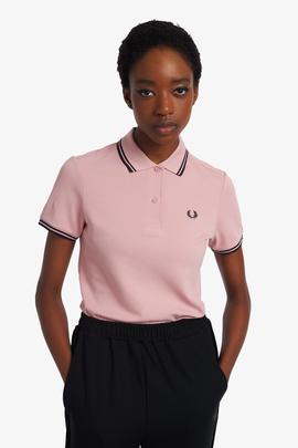 Polo Fred Perry Icónico Rosa Claro Para Mujer