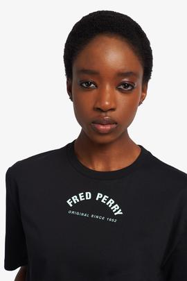 Camiseta Fred Perry Original 1952 Negro Para Mujer
