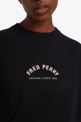 Sudadera Fred Perry Original 1952 Negra Para Mujer