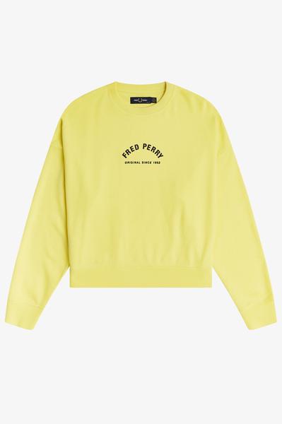 Sudadera Fred Perry Original 1952 Amarillo Para Mujer