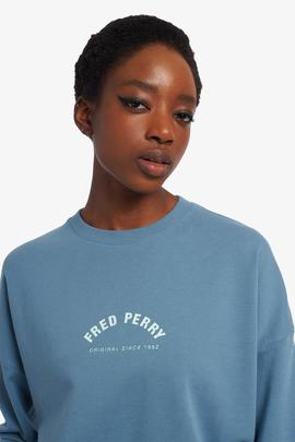 Sudadera Fred Perry Original 1952 Azul Claro Para Mujer