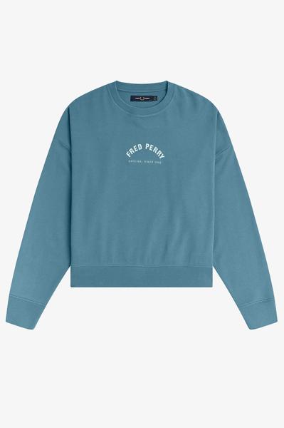 Sudadera Fred Perry Original 1952 Azul Claro Para Mujer