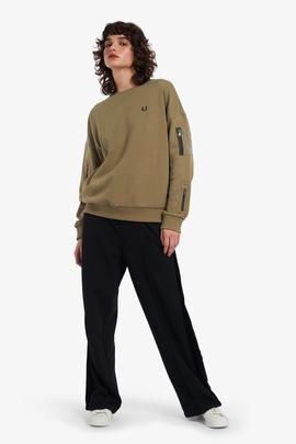 Sudadera Fred Perry Cremalleras Verde Para Mujer