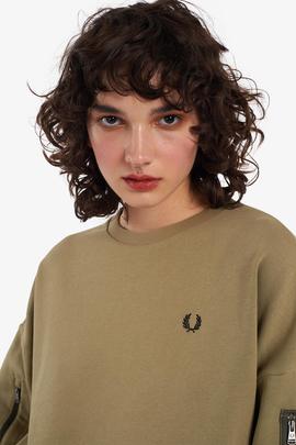 Sudadera Fred Perry Cremalleras Verde Para Mujer