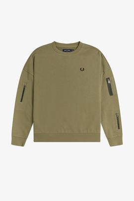 Sudadera Fred Perry Cremalleras Verde Para Mujer