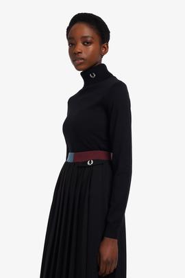 Jersey Fred Perry Cisne Negro Para Mujer