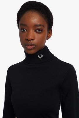 Jersey Fred Perry Cisne Negro Para Mujer