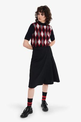 Jersey Fred Perry Jaquard Negro Para Mujer