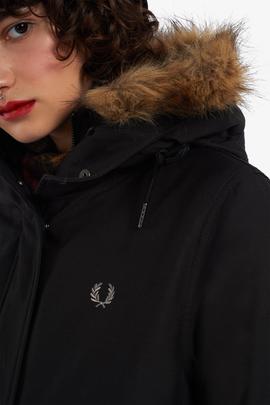 Parka Fred Perry Sintético Negro Para Mujer