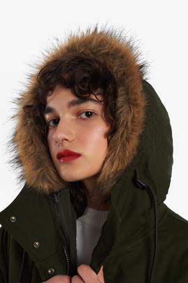 Parka Fred Perry Sintético Verde Para Mujer