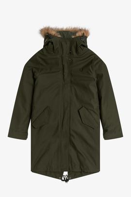 Parka Fred Perry Sintético Verde Para Mujer