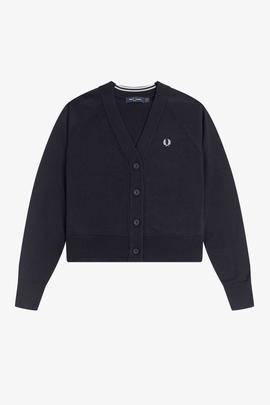 Cardigán Fred Perry Con Botones Marino Para Mujer