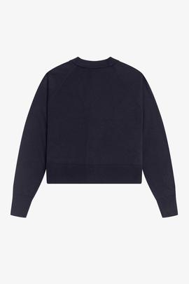 Cardigán Fred Perry Con Botones Marino Para Mujer