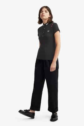 Polo Fred Perry Amy Winehouse Negro Para Mujer