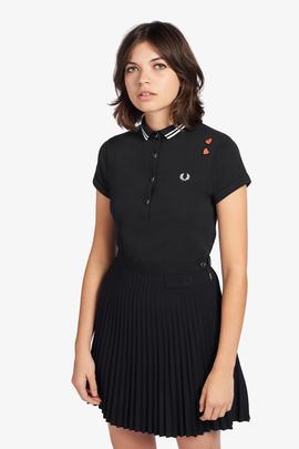 Polo Fred Perry Amy Winehouse Negro Para Mujer