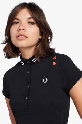 Polo Fred Perry Amy Winehouse Negro Para Mujer