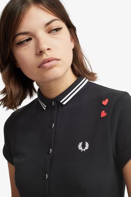 Polo Fred Perry Amy Winehouse Negro Para Mujer