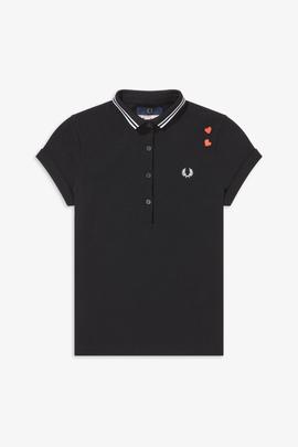 Polo Fred Perry Amy Winehouse Negro Para Mujer