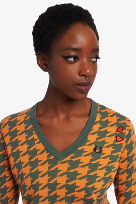 Jersey Fred Perry Amy Winehouse Naranja Para Mujer