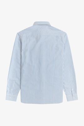 Camisa Fred Perry De Rayas Azul Para Hombre