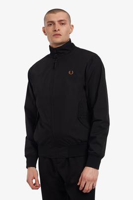 Cazadora Harrington Fred Perry Negro Para Hombre