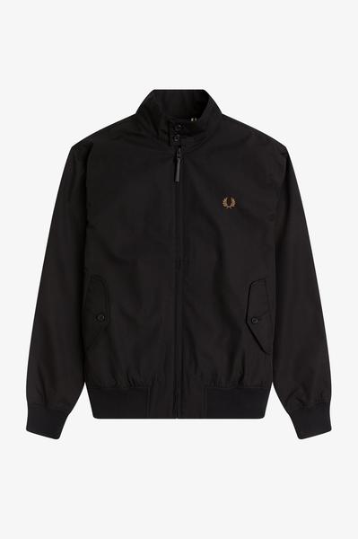 Cazadora Harrington Fred Perry Negro Para Hombre