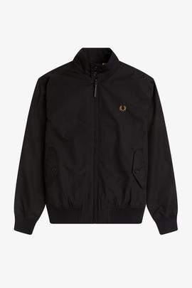 Cazadora Harrington Fred Perry Negro Para Hombre