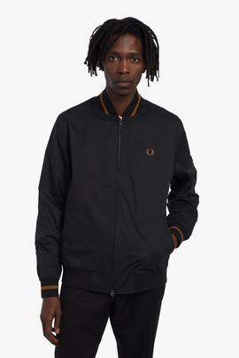 Cazadora Tipo Bómber Fred Perry Negro Para Hombre