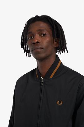 Cazadora Tipo Bómber Fred Perry Negro Para Hombre