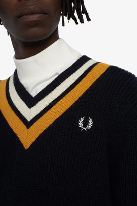 Jersey de Punto Fred Perry Azul Marino Para Hombre