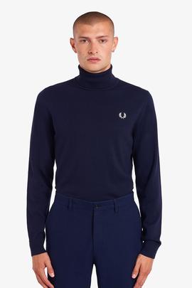 Jersey Fred Perry Cuello Cisne Marino Para Hombre