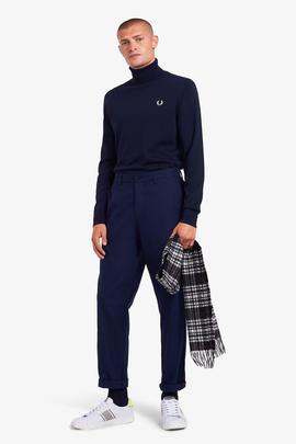 Jersey Fred Perry Cuello Cisne Marino Para Hombre