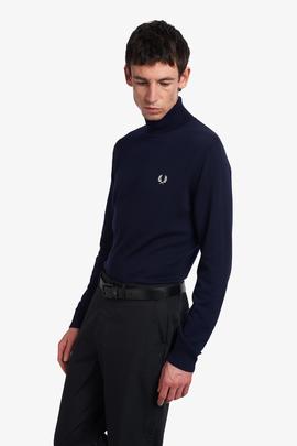 Jersey Fred Perry Cuello Cisne Marino Para Hombre