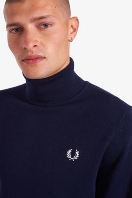 Jersey Fred Perry Cuello Cisne Marino Para Hombre