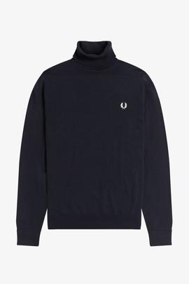 Jersey Fred Perry Cuello Cisne Marino Para Hombre