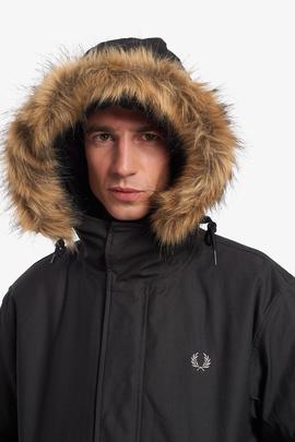 Parka Fred Perry Acolchada Negra Para Hombre