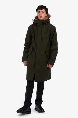 Parka Fred Perry Acolchada Verde Para Hombre