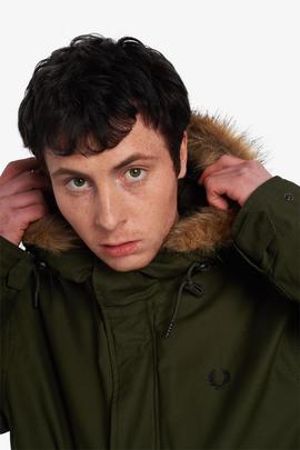 Parka Fred Perry Acolchada Verde Para Hombre