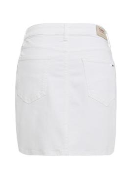 Falda Tommy Jeans Denim Blanco Mujer