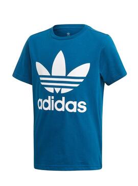 Camiseta Adidas Trefoil Azul para Niños